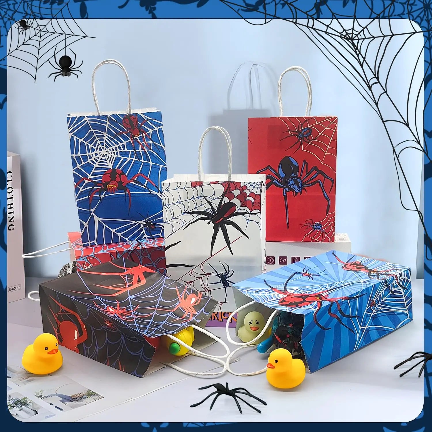 24pcs Red & Blue Spider-Man Paper Favor Bags - Image 3
