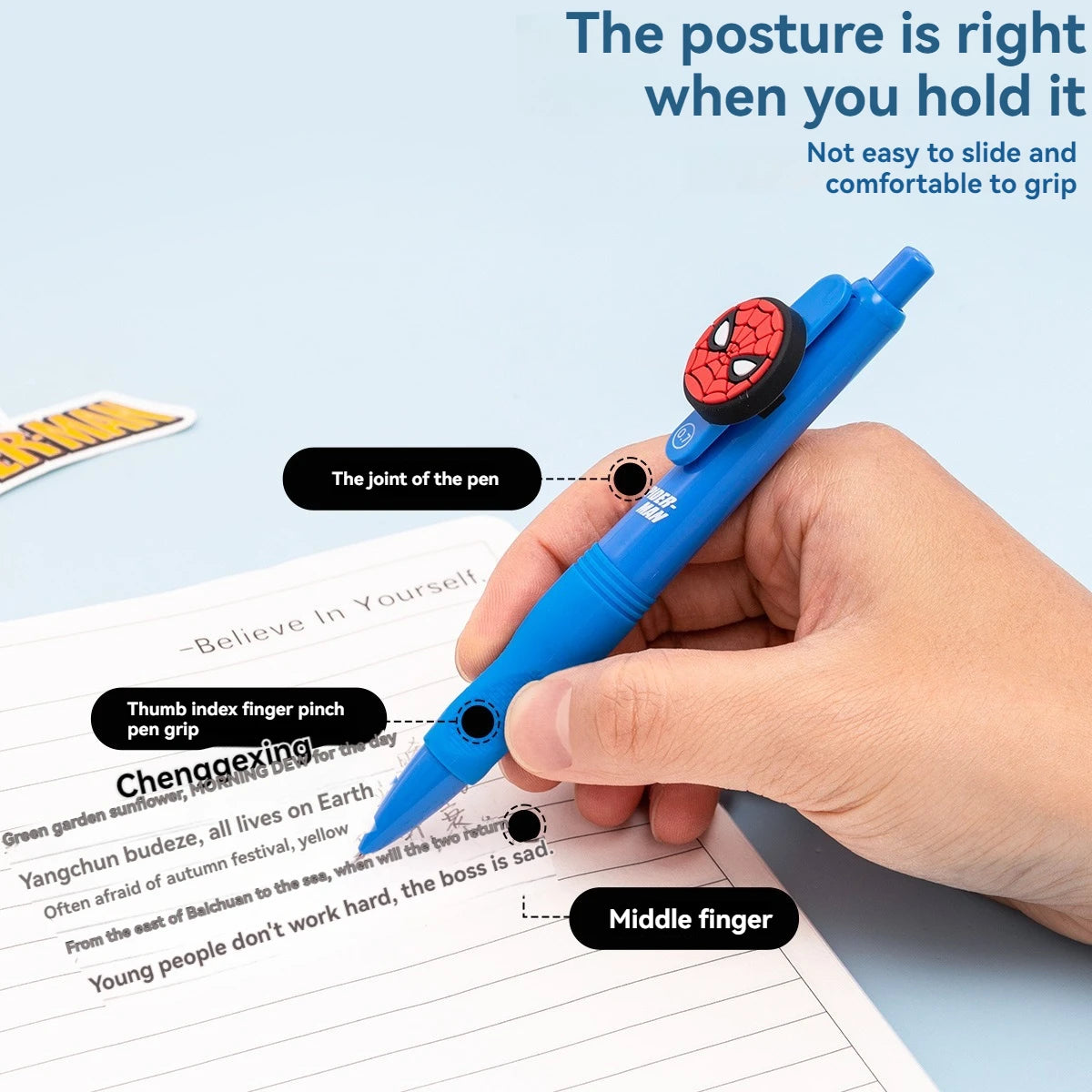 1 Set Kawaii Disney Spider-Man & Strawberry Bear Mechanical Pencils - Image 2