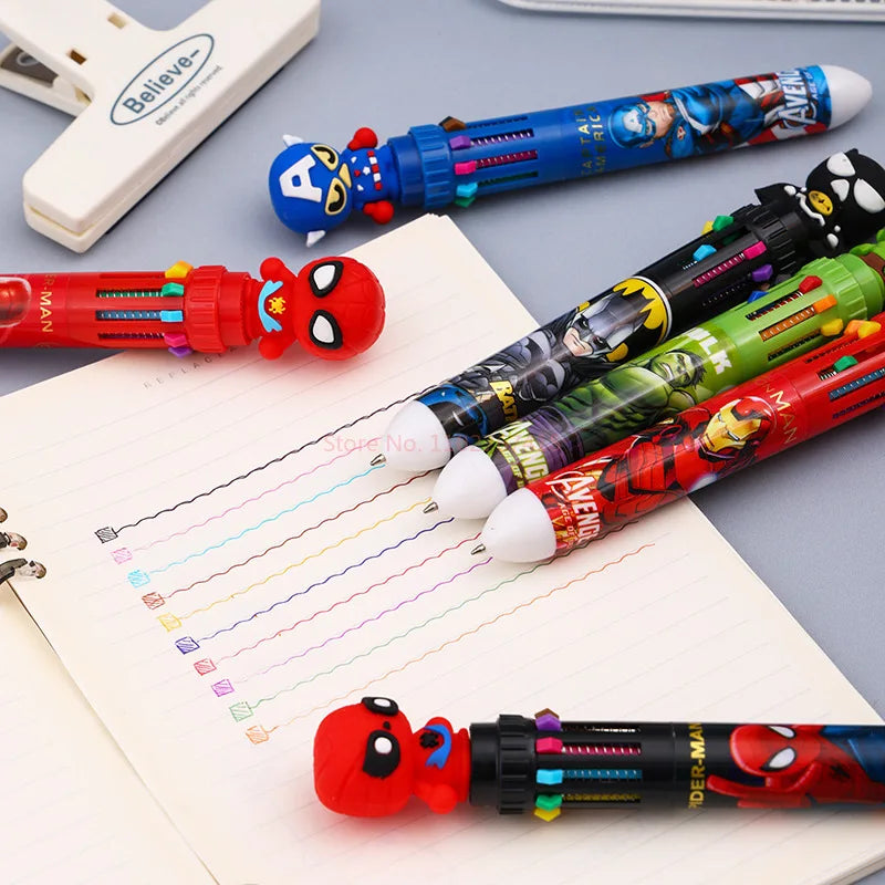 Avengers Spider-Man 10-Color Ballpoint Pens - Image 4