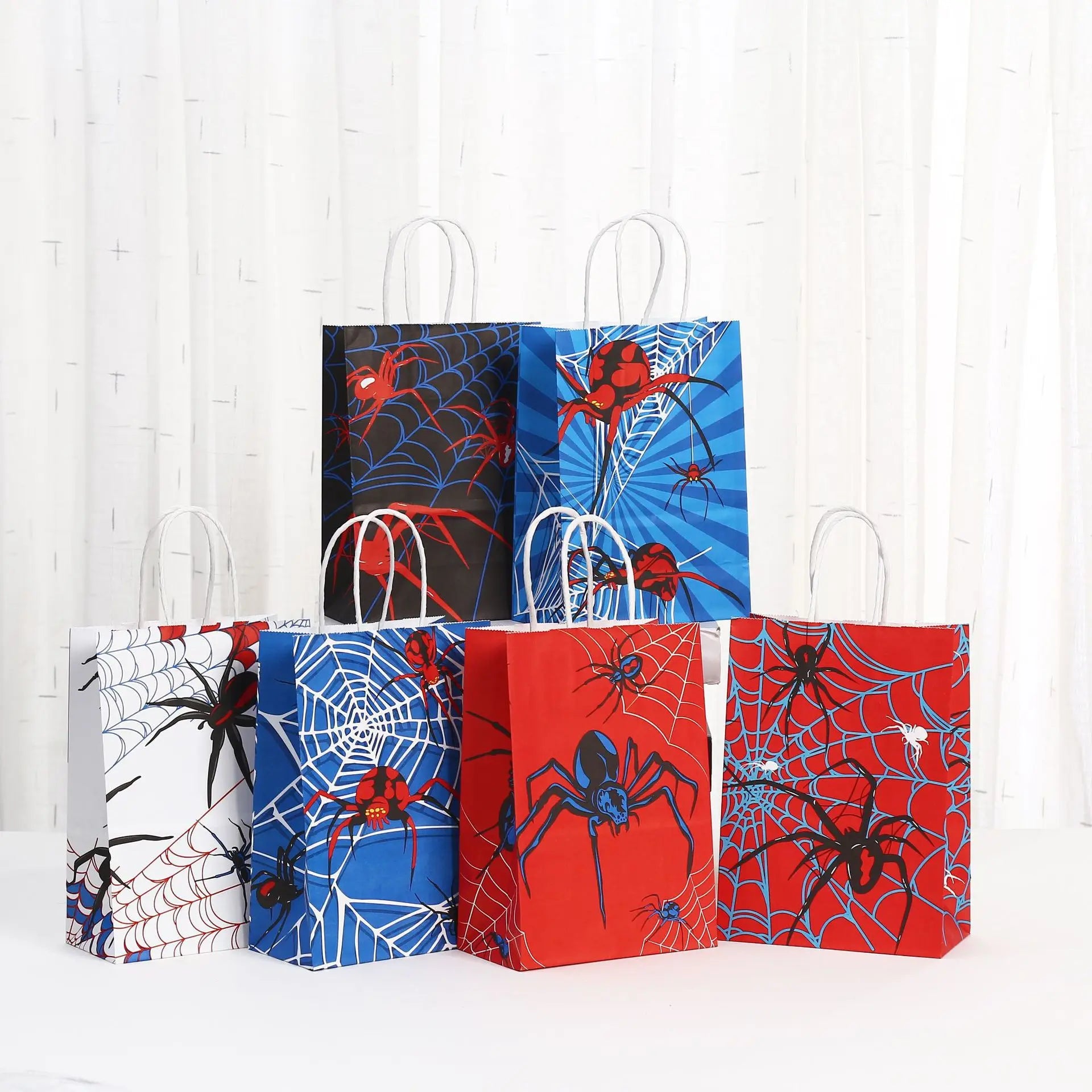 24pcs Red & Blue Spider-Man Paper Favor Bags