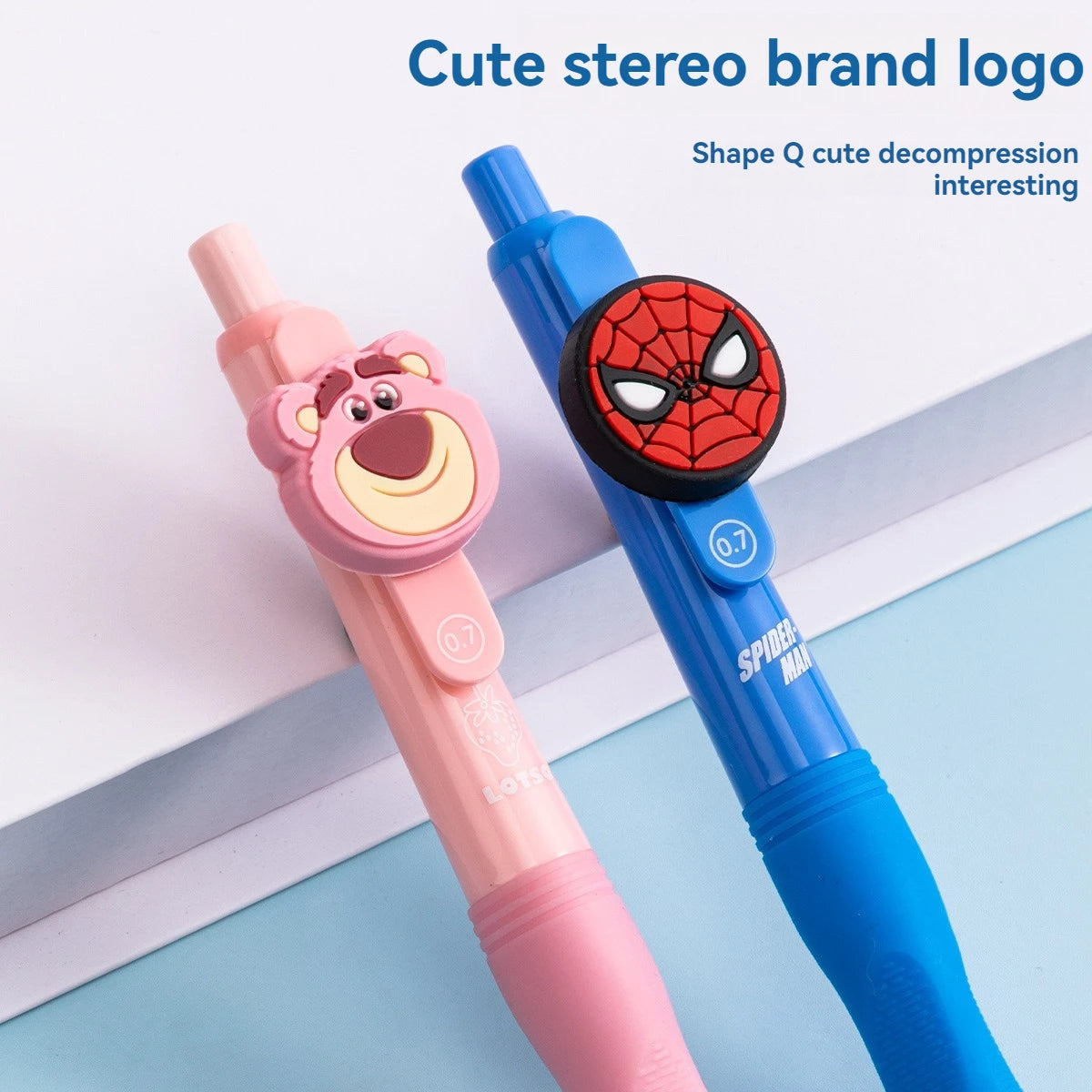1 Set Kawaii Disney Spider-Man & Strawberry Bear Mechanical Pencils - Image 4