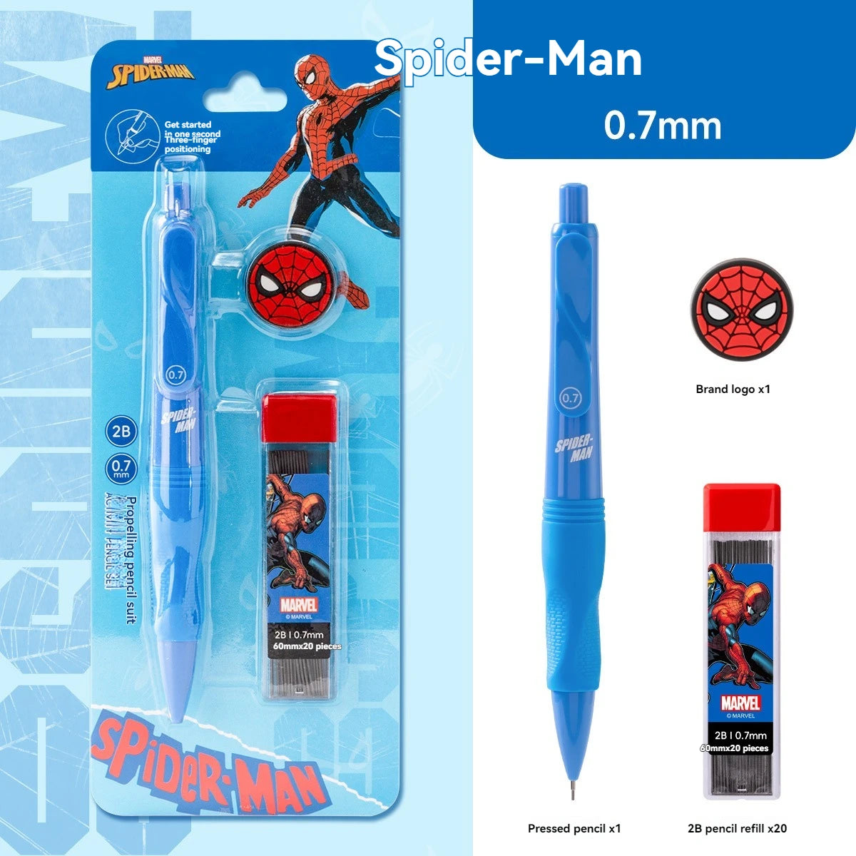 1 Set Kawaii Disney Spider-Man & Strawberry Bear Mechanical Pencils - Image 6
