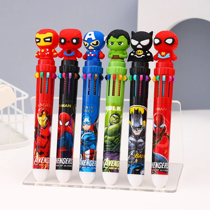 Avengers Spider-Man 10-Color Ballpoint Pens - Image 2
